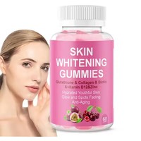 Gummies éclaircissantes pour la peau, produits de beauté double action, éclat et luminosité, supplément de collagène 500mg avec vitamine C et L-Glutathion