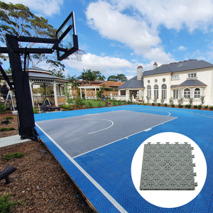 Carrelage de sol de salle de sport, rectangulaire, en plastique, pour l'intérieur et l'extérieur, bon marché, 6 pièces - Product Image 1