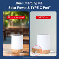 Lampe de table solaire LED étanche IP67 pour extérieur, bureau et restaurant, sans fil, commande tactile