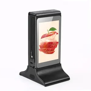 Waiter Calling Service Menu Stand Table Top Phone Charger For Restaurant Hotel Lcd Dual Touch Screen Service Equipment