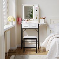 Ensemble de table de maquillage compacte MemoCastle en bois moderne pour petites chambres et dortoirs – Vente en gros