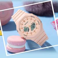 Jam Tangan Pria SANDA 6016 Digital Analog Tali Silikon Multifungsi Sport Alarm Stopwatch Dual Time Tahan Air Jam Tangan Digital