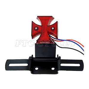 Feu arrière pour moto personnalisée, phare LED de croix malaisienne pour Davidson - Product Image 2
