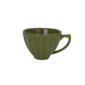 Tùy Chỉnh Sinh Thái Thân Thiện Olive Màu Xanh Lá Cây Fluted Thiết Kế Gốm Đồ Ăn 4 Mảnh Bền Gốm Bộ Đồ Ăn Nghệ Thuật Bộ Đồ Ăn - Product Image 6