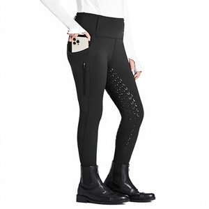 Custom High Quality Girls' Equestrian Apparel Low MOQ High Waist Riding Breeches Anti-Slip silicone equestrian leggings - Product Image 1