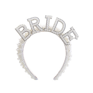 Diadema <span class=keywords><strong>de</strong></span> novia con perlas, velo <span class=keywords><strong>de</strong></span> boda, <span class=keywords><strong>regalos</strong></span> <span class=keywords><strong>de</strong></span> novia para despedida <span class=keywords><strong>de</strong></span> soltera, decoración <span class=keywords><strong>de</strong></span> fiesta <span class=keywords><strong>de</strong></span> compromiso - Product Image 3