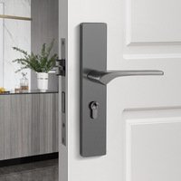 Haute qualité nouveau Style chinois en laiton chambre poignée de porte gris silencieux serrure de porte principale pour appartement Villa matériel de bureau à domicile