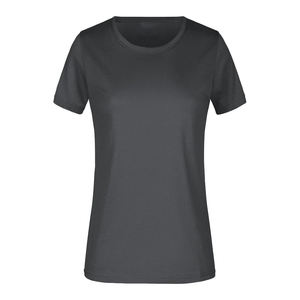 T-shirt personnalisé pour femme, col rond, manches courtes, style urbain, en coton biologique polaire uni, respirant et gaufré, respectueux de l'environnement - Product Image 1