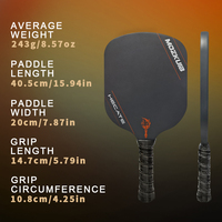 MOZKUIB HECATE Pickleball Paddle Custom T700 Palettes de Pickleball thermoformées en fibre de carbone avec Big Sweet Spot