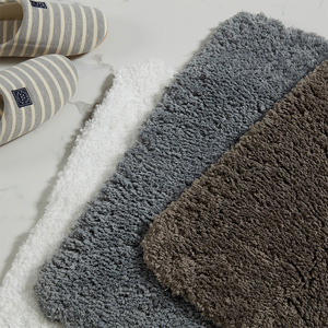 Chenille Bath <b>Mat</b> Rectangle 3 Pieces Coffee Brown Absorbent Non Slip Dry Foot Home Use - Product Image 2
