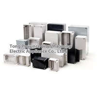 Boîtier de jonction électronique ABS de type AG IP65, boîtier à boutons noir, boîtier transparent pour alimentation, étanche, pour câblage et batterie