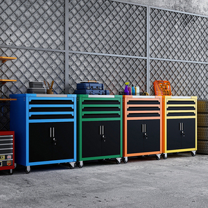 خزانة معدنية متعددة الوظائف مغلفة بالمسحوق ، 3 أدراج ، سعة تحميل قوية قابلة للقفل ، جراج OEM/ODM - Product Image 2