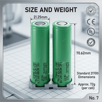 Sel Daya Silinder Premium Samsung NMC 3.7V 5000mAh Berdensitas Tinggi Untuk Robotika, Gudang Tenaga Surya, Dan Stasiun Portabel