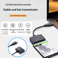 Kabel USB3.0 SATA Promosi untuk SSD HDD Hard Disk Drive dengan Selubung PVC dan Konduktor Tembaga Berlapis Timah untuk Komputer Printer