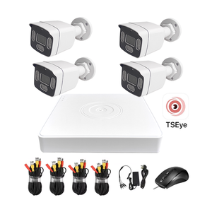 Kit de Cámara AHD de Red de 4 Canales HD con Filtro IR Cut y Cambio Automático, Kit de Cámara Impermeable para Exteriores, Sistema de CCTV de Seguridad para el Hogar - Product Image 1
