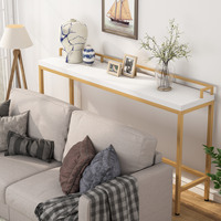 Haut de gamme moderne de luxe salon or jambes Mesas d'entrée couloir TV Console Table d'appoint meubles de maison