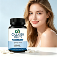 Collagène avec biotine, acide hyaluronique, complément alimentaire pour la santé des cheveux, de la peau et des ongles, comprimés de collagène