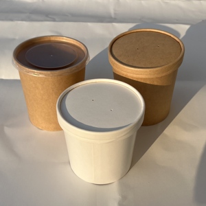 Nhà Máy Giá thân thiện với môi tường duy nhất giấy kraft súp container thực phẩm dùng một lần lấy đi với nắp - Product Image 6
