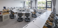 Table de salle à manger 4 places pour usage commercial et domestique, table de réunion de bureau moderne, haute stabilité, facile à nettoyer, structure en métal