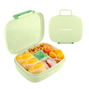 Odm Square Custom Lekvrij Bpa Gratis Kids Lunchbox Kinderen School Bento Lunchbox Met Plastic Waterfles Draagbare Rechthoek