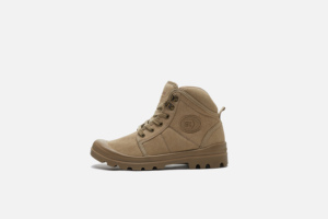 EIKLAND Unisex Tan Canvas Hiking Boots Round Toe Breathable Outdoor Shoes Rubber Outsole EVA Midsole Trekking Footwear - Product Image 2