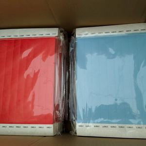 สายรัดข้อมือกระดาษ Tyvek สีขาวล้วน ปรับแต่งโลโก้ได้ เป็นมิตรกับสิ่งแวดล้อม ใช้แล้วทิ้ง ทนทาน กันน้ำ - Product Image 2