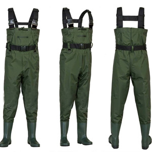 Waders unisexes imperméables et respirants à 3 couches en nylon PVC avec embout en acier et chaussettes de 4 mm pour la pêche à la mouche en toutes saisons - Product Image 4