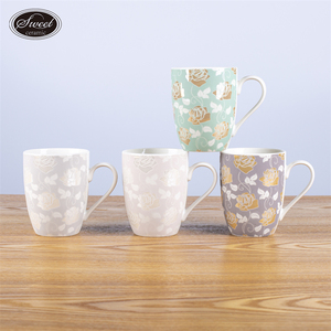 Set di tazze da tè in porcellana di lusso SWT Taza personalizzato con nastro dorato regalo bianco natale mamma e ufficio Set di tazze da caffè in ceramica - Product Image 5