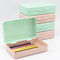 Offre Spéciale Pp Transparent Papeterie École Personnalisé en plastique transparent coloré étui à crayons grandes boîtes de rangement pour stylos pour garçons filles