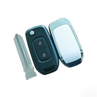 Clé de voiture à distance intelligente de haute qualité pour Renault clé 2 boutons coque à rabat sans Logo porte-clés accessoires Szvoraus vente en gros
