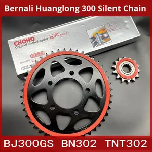 Juego de <span class=keywords><strong>Cadena</strong></span> para Motocicleta Compatible con Huanglong BJ300GS BN302 TNT302, Modificación de <span class=keywords><strong>Cadena</strong></span> Silenciosa, Tamaño del Piñón, Sello de Aceite - Product Image 2