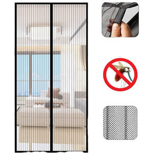 Malla <span class=keywords><strong>Mosquitera</strong></span> Magnética para Puerta, 2 Piezas, Cortina de Malla para Verano, Antimosquitos, de Poliéster <span class=keywords><strong>con</strong></span> Imán - Product Image 1