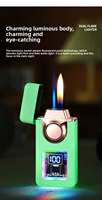 Briquet en métal à activation vocale, style créatif, rechargeable, personnalisé, multifonctionnel, double flamme, au gaz, nouveau style chinois