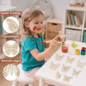 <b>Spring</b> Crafts for Kids, Wooden <b>Spring</b> Ornaments to Paint, 8 Styles Unfinished Wood Crafts for Home Hanging <b>Decorations</b> - Product Image 3
