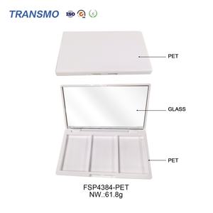 Nouvelle palette d'ombres à paupières carrées personnalisées, 3 couleurs, emballage de maquillage, palette de blush avec miroir, poudre hautement pigmentée, emballage - Product Image 4