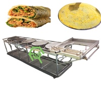Pembuat Pancake semi-otomatis Tacos Chapati roti Arab tepung Turki mesin pembuat Tortilla