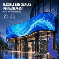Écran LED flexible imperméable, affichage couleur pleine, écran publicitaire incurvé, mur vidéo pliable pour façade de bâtiment, signalisation extérieure