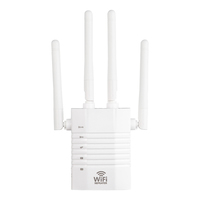 Extensor de WiFi de Doble Banda 2.4G 5.8G con Puertos RJ45 y 4 Antenas de 2dBi, Amplificador de WiFi de Largo Alcance para Exteriores, 1200mbps, Cobertura Interior de 300-500m²