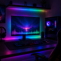 Guirlandes lumineuses LED à changement de couleur RGB 5M IP67 étanches pour décoration de Noël en extérieur, lumières en forme de galets, batterie, télécommande par application