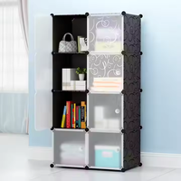 Armoire en Plastique Moderne Amovible en Gros par les Fabricants, Meuble de Rangement Combiné en Plastique DIY pour la Maison