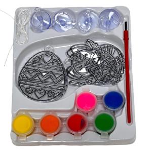 Kit Artistico per Finestre con 8 Pezzi, Set per Creare Acchiappasole per Bambini dai 6 Anni in Su, Tema Pasquale con Pulcini, Coniglietti e Uova - Product Image 5