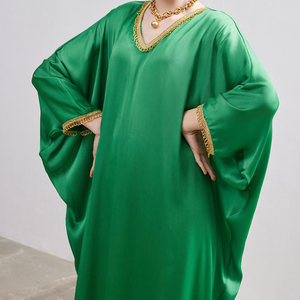 2024 nueva <span class=keywords><strong>ropa</strong></span> de Arabia Saudita superventas musulmana túnica sólida borde vestido de adoración Sudeste asiático Dubai <span class=keywords><strong>ropa</strong></span> de <span class=keywords><strong>mujer</strong></span> - Product Image 1