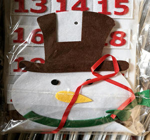 <span class=keywords><strong>Calendario</strong></span> de Adviento Navideño Creativo de Tela No Tejida con Diseño de Muñeco de Nieve y Reno para Decoración del Hogar - Product Image 5