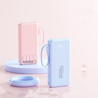 Station d'alimentation portable de haute qualité, charge super rapide, banques d'alimentation 22,5 W, logo personnalisé, banque d'alimentation avec câble 10000 mAh 20000 mAh