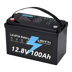 Batterie de stockage d'énergie solaire <span class=keywords><strong>rechargeable</strong></span> LiFePO4 à décharge profonde 12,8V 100Ah 200Ah <span class=keywords><strong>hybride</strong></span> réseau BMS - Product Image 1