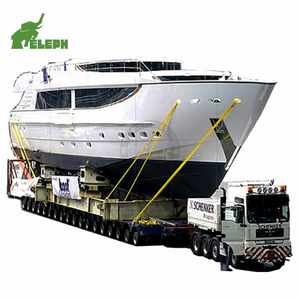 150 tonnes de capacité, robuste, transporteur de cour, barre de traction, lit bas, bateau, bateau, <span class=keywords><strong>remorque</strong></span> modulaire avec levage - Product Image 1