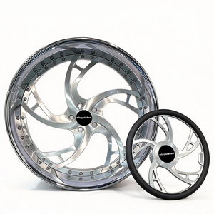 Rines Mforged de 22, 24, 26, 28 y 30 Pulgadas, 3 Piezas, Forjados, Diseño Cóncavo Profundo, Borde Escalonado, Herrajes Expuestos, Personalizados VIP, para Autos de Exhibición - Product Image 1