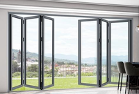 Porte pliante en aluminium avec rail, cloison gain de place pour cuisine, balcon, chambre, vente directe usine, taille personnalisée prise en charge