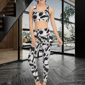 Conjunto de Ropa Deportiva de Yoga de Invierno de Alta Calidad para Mujer, Transpirable, con Estampado, para Pilates, con Logotipo Personalizado, Talla Grande - Product Image 2