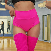 Shorts décontractés personnalisés pour pole dance, taille haute, élastiques, respirants, coupe coquine, en polyester/coton tricoté 220g, vente en gros